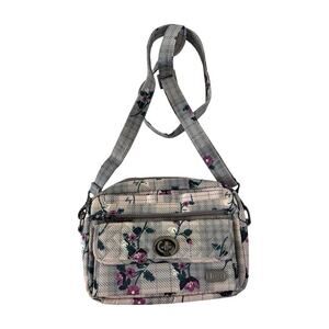 Lug Switch‎ Plaid Floral Convertible Crossbody Belt Bag in Pink Gray RDFI Travel